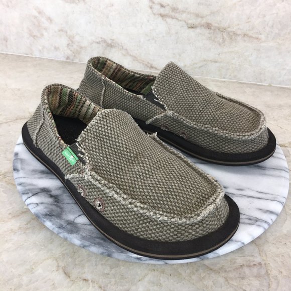 Sanuk Kids Slippers in Olive Green - Picture 5 of 10